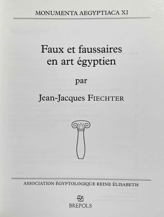Faux et faussaires en art égyptien