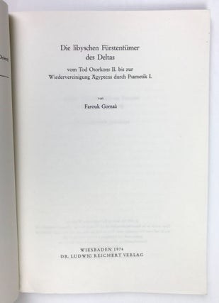 Die libyschen Fürstentümer des Deltas vom Tod Osorkons II. bis zur Wiedervereinigung Ägyptens durch Psametik I.
