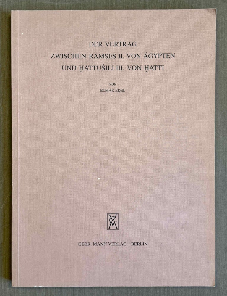 Item #M3896e Der Vertrag zwischen Ramses II. von &Auml;gypten und Hattusili III. von Hatti. EDEL Elmar.[newline]M3896e-00.jpeg