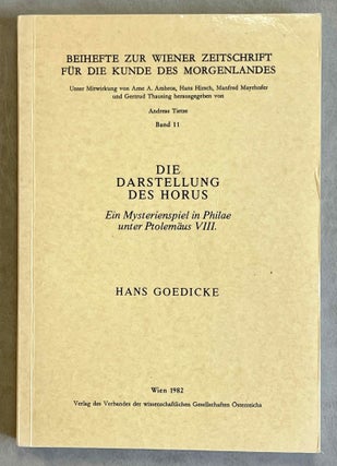 Item #M3902a Die Darstellung des Horus. Ein Mysterienspiel in Philae unter Ptolemäus VIII....