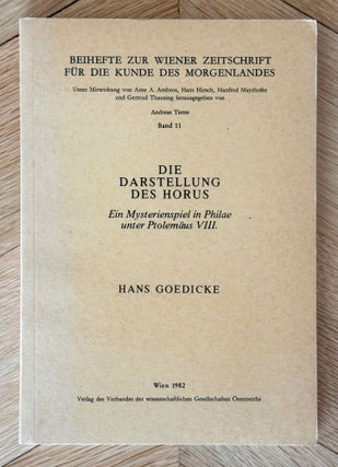 Item #M3902c Die Darstellung des Horus. Ein Mysterienspiel in Philae unter Ptolemäus VIII....