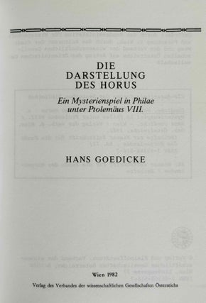 Die Darstellung des Horus. Ein Mysterienspiel in Philae unter Ptolemäus VIII.