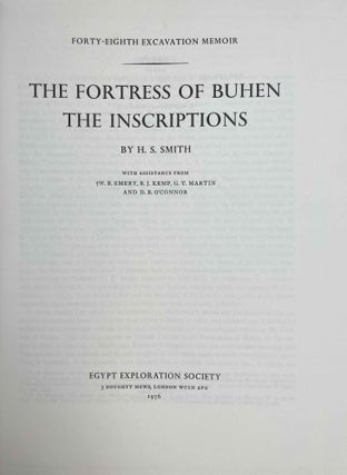 The fortress of Buhen. Vol. I: The archaeological report. Vol II: The inscriptions (complete set)