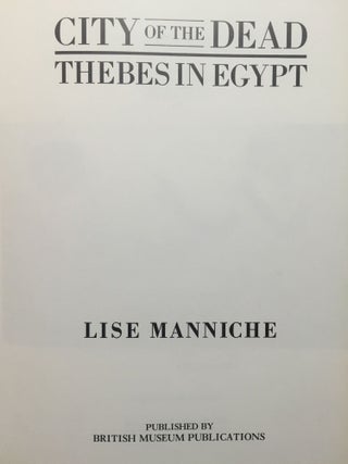 City of the dead. Thebes in Egypt.