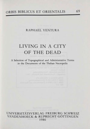 Living in a city of the dead. A selection of topographical and administrative terms in the documents of the Theban Necropolis.[newline]M3935c-01.jpeg