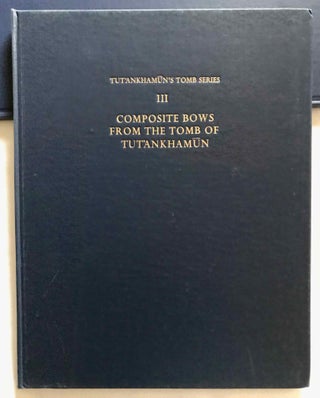 Tutankhamen's tomb series, 9 volumes. 1-A handlist to Howard Carter's catalogue of objects in Tutankhamun's tomb. 2-Hieratic inscriptions from the tomb of Tutankhamen. 3-Composite Bows from the Tomb of Tutankhamun. 4-Self bows and other archery tackle from the tomb of Tutankhamun. 5-The human remains from the tomb of Tutankhamun. 6-Musical instruments from the tomb of Tut'ankhamun. 7-Game-boxes and accessories from the tomb of Tutankhamun. 8-Chariots and Related Equipment from the Tomb of Tutankhamun. 9-Model boats from the tomb of Tut'ankhamûn.