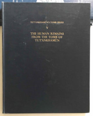 Tutankhamen's tomb series, 9 volumes. 1-A handlist to Howard Carter's catalogue of objects in Tutankhamun's tomb. 2-Hieratic inscriptions from the tomb of Tutankhamen. 3-Composite Bows from the Tomb of Tutankhamun. 4-Self bows and other archery tackle from the tomb of Tutankhamun. 5-The human remains from the tomb of Tutankhamun. 6-Musical instruments from the tomb of Tut'ankhamun. 7-Game-boxes and accessories from the tomb of Tutankhamun. 8-Chariots and Related Equipment from the Tomb of Tutankhamun. 9-Model boats from the tomb of Tut'ankhamûn.