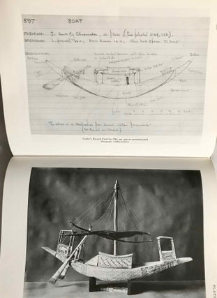 Tutankhamen's tomb series, 9 volumes. 1-A handlist to Howard Carter's catalogue of objects in Tutankhamun's tomb. 2-Hieratic inscriptions from the tomb of Tutankhamen. 3-Composite Bows from the Tomb of Tutankhamun. 4-Self bows and other archery tackle from the tomb of Tutankhamun. 5-The human remains from the tomb of Tutankhamun. 6-Musical instruments from the tomb of Tut'ankhamun. 7-Game-boxes and accessories from the tomb of Tutankhamun. 8-Chariots and Related Equipment from the Tomb of Tutankhamun. 9-Model boats from the tomb of Tut'ankhamûn.