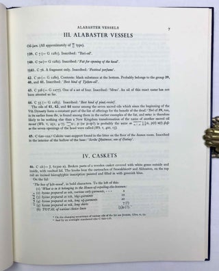 Tutankhamen's tomb series, 9 volumes (complete set) + 2 additional volumes, as follows: 1-A handlist to Howard Carter's catalogue of objects in Tutankhamun's tomb.