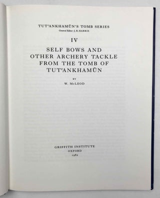 Tutankhamen's tomb series, 9 volumes (complete set) + 2 additional volumes, as follows: 1-A handlist to Howard Carter's catalogue of objects in Tutankhamun's tomb.[newline]M3949f-21.jpeg