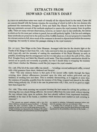 Tutankhamen's tomb series, 9 volumes (complete set) + 2 additional volumes, as follows: 1-A handlist to Howard Carter's catalogue of objects in Tutankhamun's tomb.