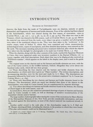 Tutankhamen's tomb series, 9 volumes (complete set) + 2 additional volumes, as follows: 1-A handlist to Howard Carter's catalogue of objects in Tutankhamun's tomb.