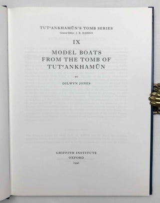 Tutankhamen's tomb series, 9 volumes (complete set) + 2 additional volumes, as follows: 1-A handlist to Howard Carter's catalogue of objects in Tutankhamun's tomb.