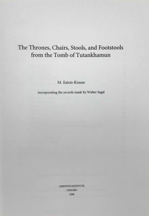 Tutankhamen's tomb series, 9 volumes (complete set) + 2 additional volumes, as follows: 1-A handlist to Howard Carter's catalogue of objects in Tutankhamun's tomb.