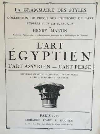 L'art égyptien (La Grammaire des Styles)[newline]M3978-01.jpg
