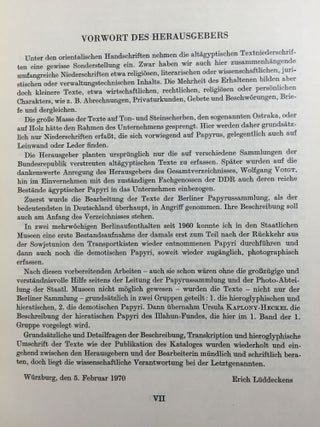 Orientalische Handschriften in Deutschland. Band I: Ägyptische Handschriften, Teil I & II