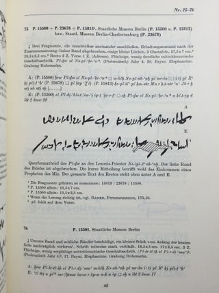 Orientalische Handschriften in Deutschland. Band I: Ägyptische Handschriften, Teil I & II