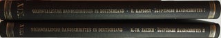 Item #M3988 Orientalische Handschriften in Deutschland. Band I: Ägyptische Handschriften, Teil I...