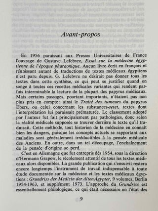 Les papyrus m&eacute;dicaux de l'Egypte pharaonique