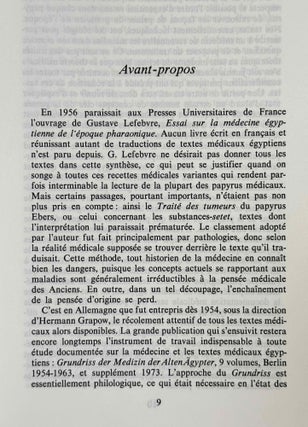 Les papyrus médicaux de l'Egypte pharaonique