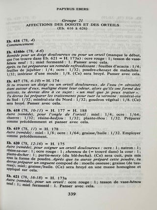 Les papyrus m&eacute;dicaux de l'Egypte pharaonique