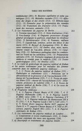 Les papyrus médicaux de l'Egypte pharaonique