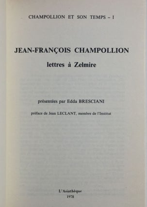 Jean-François Champollion: lettres à Zelmire[newline]M4011-01.jpg