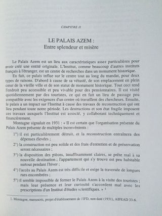 L'Institut Français de Damas au Palais d'Azem (1922-1946) à travers les archives