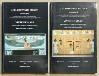 Item #M4052a Vivre de Maât. Travaux sur le droit égyptien ancien. 2 volumes (complete set)....[newline]M4052a-00.jpeg