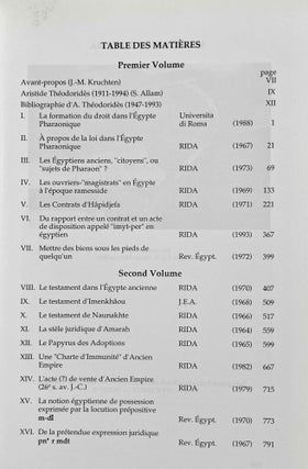 Vivre de Maât. Travaux sur le droit égyptien ancien. 2 volumes (complete set)[newline]M4052a-10.jpeg