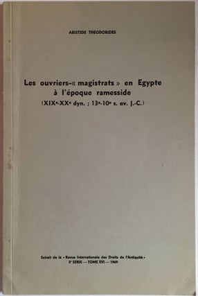 Item #M4054 Les ouvriers-magistrats en Egypte à l'époque ramesside (XIXe-Xxe dyn; 13e-10e s....[newline]M4054.jpg