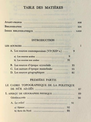 Nur ad-Din. Un grand prince musulman de Syrie au temps des Croisades (511-569 H. / 1118-1174). Tomes I, II & III (complete set)