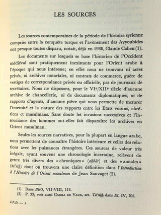 Nur ad-Din. Un grand prince musulman de Syrie au temps des Croisades (511-569 H. / 1118-1174). Tomes I, II & III (complete set)