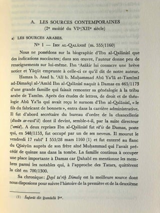 Nur ad-Din. Un grand prince musulman de Syrie au temps des Croisades (511-569 H. / 1118-1174). Tomes I, II & III (complete set)