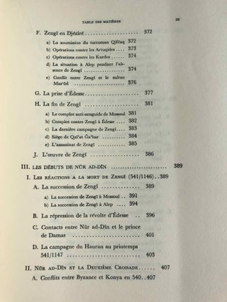 Nur ad-Din. Un grand prince musulman de Syrie au temps des Croisades (511-569 H. / 1118-1174). Tomes I, II & III (complete set)