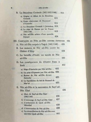 Nur ad-Din. Un grand prince musulman de Syrie au temps des Croisades (511-569 H. / 1118-1174). Tomes I, II & III (complete set)