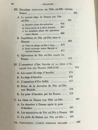 Nur ad-Din. Un grand prince musulman de Syrie au temps des Croisades (511-569 H. / 1118-1174). Tomes I, II & III (complete set)