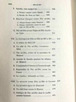 Nur ad-Din. Un grand prince musulman de Syrie au temps des Croisades (511-569 H. / 1118-1174). Tomes I, II & III (complete set)