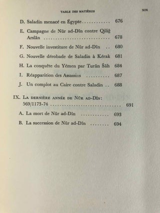 Nur ad-Din. Un grand prince musulman de Syrie au temps des Croisades (511-569 H. / 1118-1174). Tomes I, II & III (complete set)
