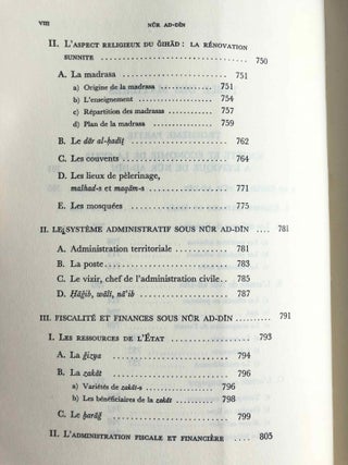 Nur ad-Din. Un grand prince musulman de Syrie au temps des Croisades (511-569 H. / 1118-1174). Tomes I, II & III (complete set)