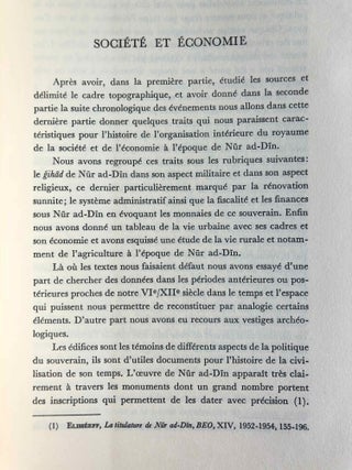 Nur ad-Din. Un grand prince musulman de Syrie au temps des Croisades (511-569 H. / 1118-1174). Tomes I, II & III (complete set)