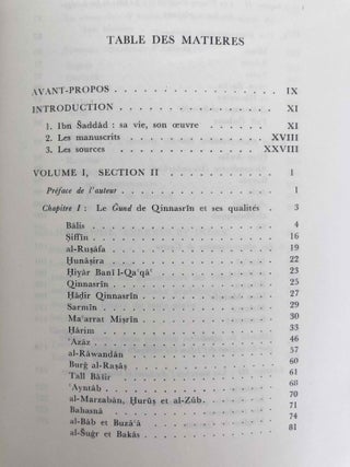Description de la Syrie du Nord. Traduction annotée de Al-A'laq al-Hatira fi Dikr Umara' al-Sam wa l-Gazira.