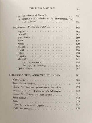 Description de la Syrie du Nord. Traduction annot&eacute;e de Al-A'laq al-Hatira fi Dikr Umara' al-Sam wa l-Gazira.