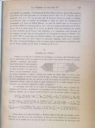 Les textes des pyramides, 4 volumes: T = Téti, P = Pépi I, M = Merenrê, N = Neferkare Pépi II (Without O = Ounas)[newline]M4090-11.jpg