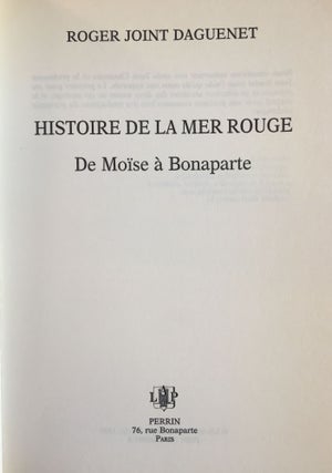 Histoire de la Mer Rouge de Moïse à Bonaparte[newline]M4110-01.jpg