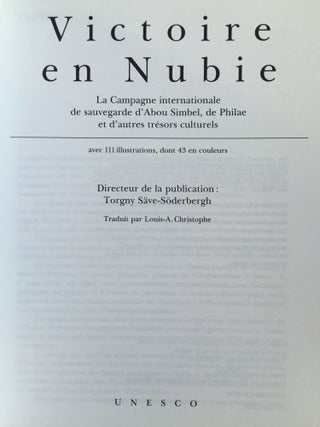 Victoire en Nubie. La campagne internationale de sauvegarde d'Abou Simbel, de Philae et d'autres trésors culturels.[newline]M4114-01.jpg