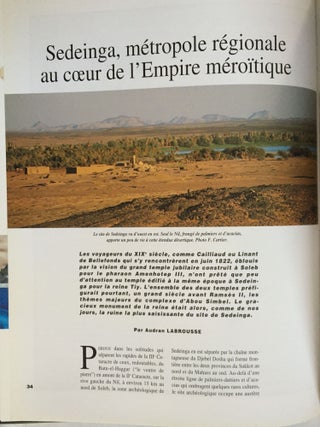 La Nubie. L'archéologie au Soudan.