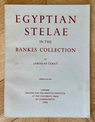 Item #M4159d Egyptian stelae in the Bankes collection. CERNY Jaroslav