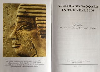 Item #M4169 Abusir and Saqqara in the year 2000. BARTA Miroslav - KREJCI Jaromir