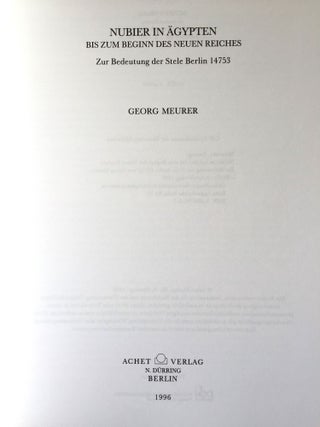 Nubier in Ägypten bis zum Beginn des Neuen Reiches. Zur Bedeutung der Stele Berlin 14753.[newline]M4174b-01.jpg
